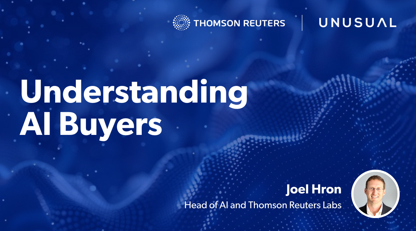 Selling AI to big enterprises: A Conversation with Joel Hron at Thomson Reuters 